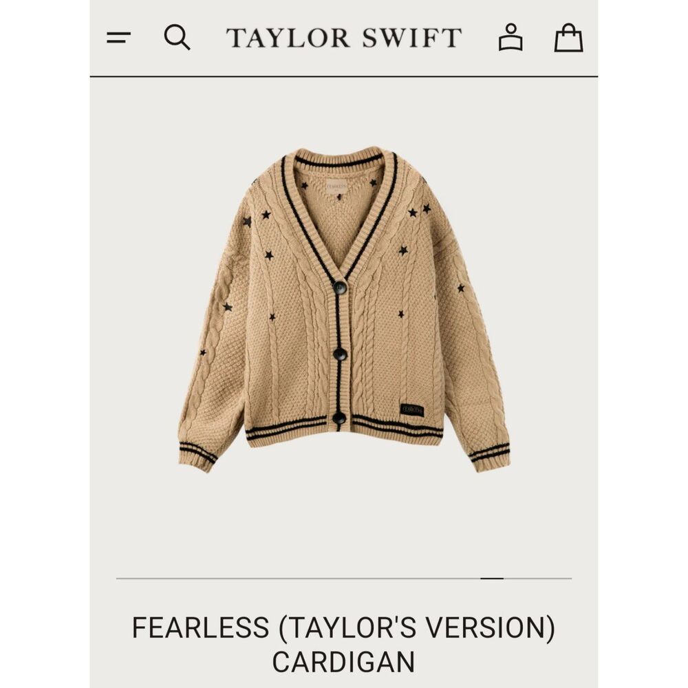Taylor Swift Fearless Taylor's Version Cardigan size M/L NWOT